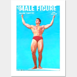 THE MALE FIGURE - Vintage Physique Muscle Male Model Magazine Cover Posters and Art